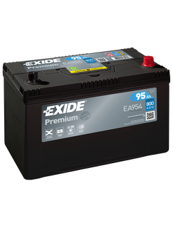 АККУМУЛЯТОР автомобильный EXIDE PREMIUM EA954 (Азиатский тип корпуса) R+ 95Ah 800А (En)