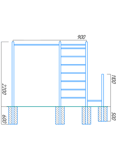 Спортивная площадка Workout W13 + качель -гнездо