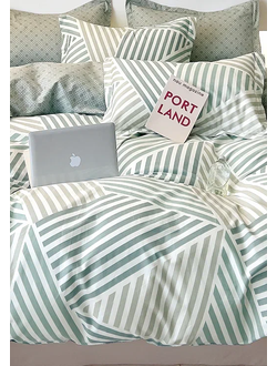 Постельное белье Cleo полутороспальное сатин 150х210х1 160х230х1 70х70х2 15/907-SK