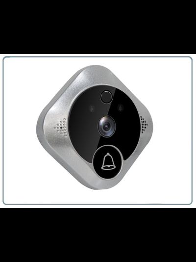 Автономный беспроводной надверный комплект (монитор 7" + панель вызова) с шлюзом LAN с DVR + модуль управления электронным замком, HD (Acebell)