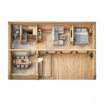 «Кассиопея»  14 х 8,9 м — 124,6 м²