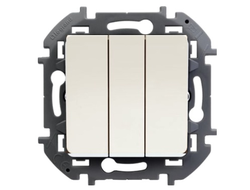 Legrand, Inspiria, Выключатель трехклавишный - слоновая кость