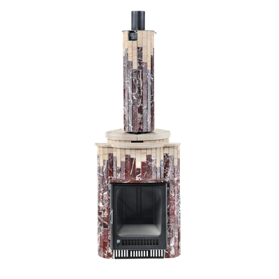 Портал для печи Малютка ПФ Россо Леванте + Окаменевшее дерево