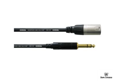 Фото готового кабеля для микрофона Cordial CFM 6 MV XLR male/джек стерео