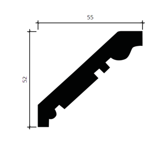 Карниз 1.50.207 - 52*55*2000мм