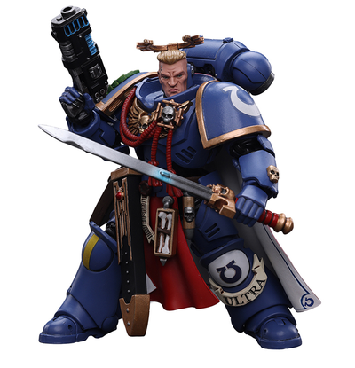 Примарис капитан Ультрамаринов (Warhammer 40k) - КОЛЛЕКЦИОННАЯ ФИГУРКА 1/18 Ultramarines Primaris Captain with Power Sword and Plasma Pistol (JT6441) - JOYTOY