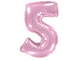 Фольгированная цифра - Розовая матовая