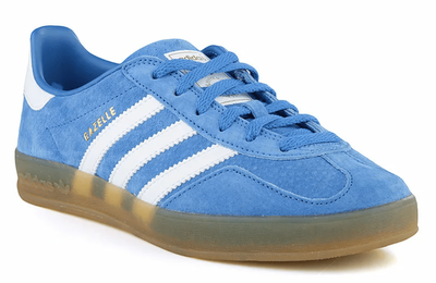 Adidas Gazelle Indoor (Синие с белым) сбоку