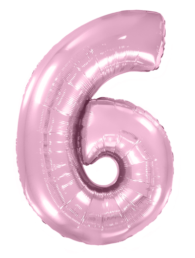 Фольгированная цифра - Розовая матовая