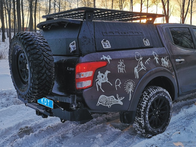 Кунг экспедиционный 3-дверный КДТ на Мицубиси Л200 2015+ цвет коричневый С06