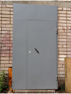 ДВЕРЬ МЕТАЛЛИЧЕСКАЯ СВАРНАЯ С ГЛУХОЙ ВСТАВКОЙ СВЕРХУ арт. ДСХ-04