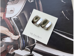 Серьги мятый металл