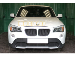 Защита радиатора BMW X1 I E84 2009-2012 (3D) black PREMIUM