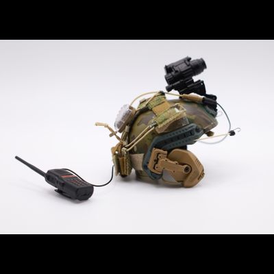 Шлем Fast с ПНВ, радиостанцией и наушниками 1/6 (26060R-B) - Easy&amp;Simple