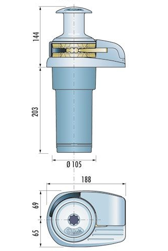 Якорные лебедки QUICK «Prince DP2E» 500 Вт, 12 В, с барабаном, цепь 6 мм