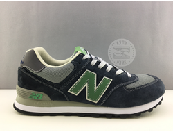 New Balance 574 Синие с зеленым (41-45) Арт. 244M-A