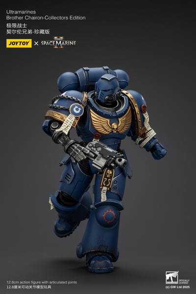 Ультрамарин брат Кайрон (Warhammer 40k, Spacemarine II) - КОЛЛЕКЦИОННАЯ ФИГУРКА 1/18 Ultramarines Collectors Edition - Brother Chairon (JT01383) - JOYTOY