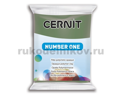 полимерная глина Cernit Number One, цвет-olive green 645 (оливковый), вес-56 грамм
