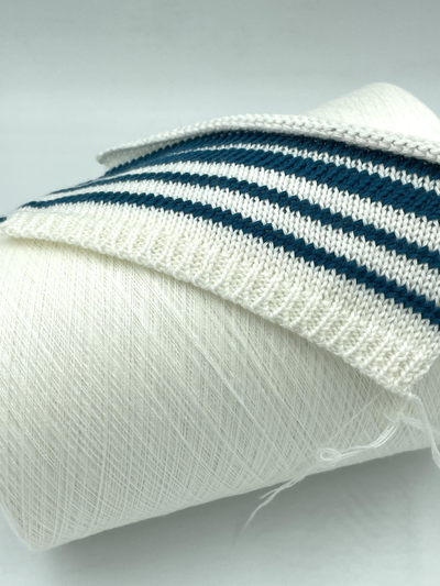 EMILCOTONI SPA art. CASHCOTTON Nm. 2/60 ХЛОПОК 85%, КАШЕМИР 15%  3000 метров в 100 граммах, цв. 01 БЕЛЫЙ