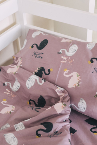 Детский постельный комплект "Лебеди"