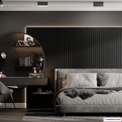 Реечные стеновые панели Ликорн Чёрные 65х18х2800