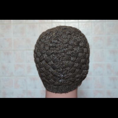 Шапка плетенка Vizio Италия 5673 коричневая мужская