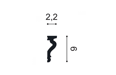 Молдинг с гладким профилем из дюрополимера Orac Decor - Axxent - (Орак Декор-Акцент) DX174