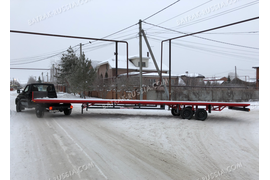 УАЗ .СЕДЕЛЬНЫЙ ТЯГАЧ С ПОЛУПРИЦЕПОМ . ПЛАТФОРМА