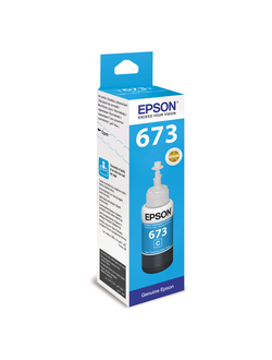 Чернила EPSON (C13T67324A) для СНПЧ Epson L800/L805/L810/L850/L1800, голубые, оригинальные