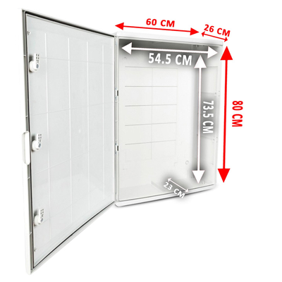 CamBox PP3021 Шкаф пластиковый с монтажной панелью, 600х800х260, непрозрачная дверца, IP65