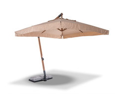 "Корсика" зонт уличный 3х3м на боковой алюминиевой опоре, цвет под дерево