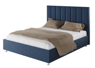 Кровать "Параллель" синего цвета