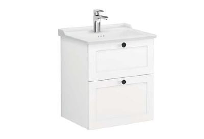 Модуль с классической раковиной, Vitra Root Classic, 60 см, 2 ящика, матовый белый, 68845