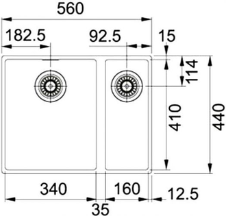 Мойка FRANKE SIRIUS SID 160