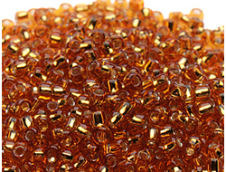 Toho 15/0 0022C Transparent Silver-Lined Topaz / Прозрачный топаз с серебряной линией внутри