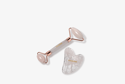 МАССАЖНЫЙ НАБОР GLOW: ПЛИТКА И РОЛЛЕР ГУА-ША