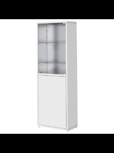 Шкаф медицинский металлический со стеклом МСК-646.02