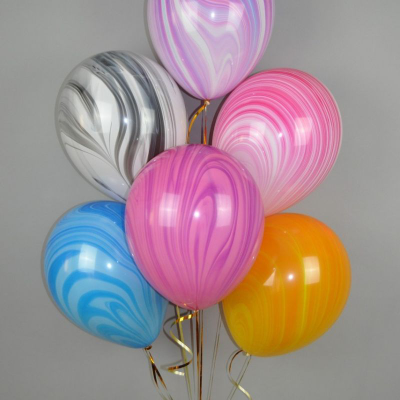 Шар 28 см "Супер Агат" МИКС