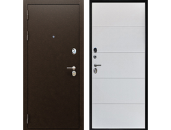 Входная дверь Рубикон М с панелью 649 софт белый снег