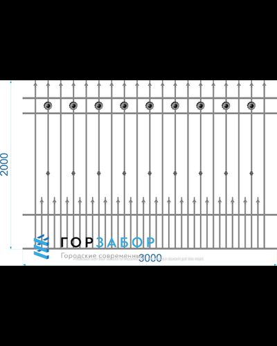 Кованый забор KZ1505 недорого по цене завода заказать