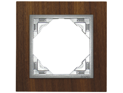 Efapel 90910 TNA, Рамка 1 пост, орех/алюминий