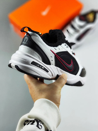 Nike Air Monarch Black White Зимние С Мехом