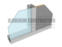 Офисные стационарные перегородки из профиля SP32 (цена после расчета)