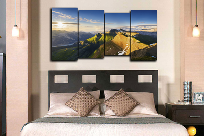 Модульная картина "Рассвет на горе"