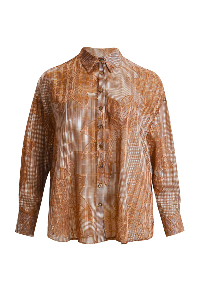 Рубашка свободного кроя, беж