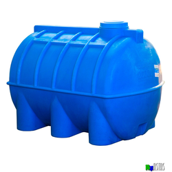 Емкость 2000 литров горизонтальная  синяя