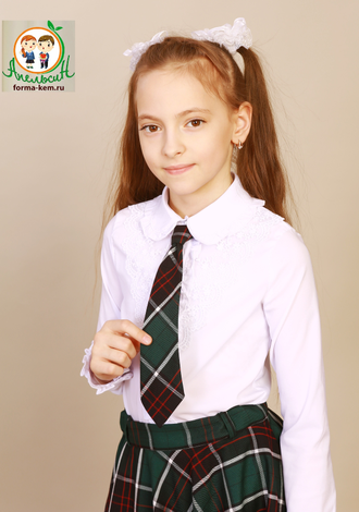 Галстук на резинке в клетку "Лицеист"