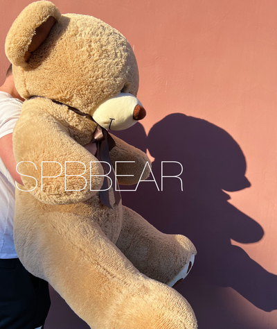 Огромный плюшевый мишка 180 см кремовый Тони