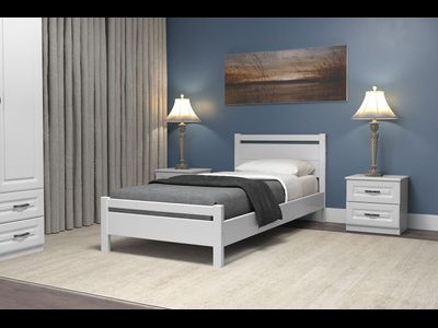 Кровать Вероника 1 белый античный  (Браво)