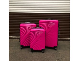Комплект из 3х чемоданов Olard ABS S,M,L малиновый